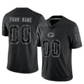 Johmsee Custom GB.Packers Black REFLECTIVE Limited Stitched Jerseys