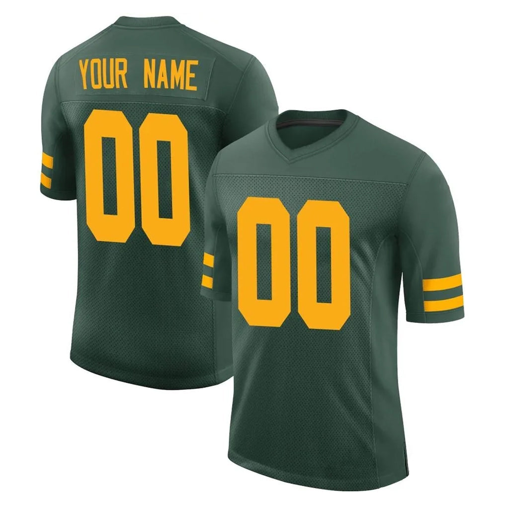 Johmsee Custom GB.Packers Green Alternate Vapor Home Game Any Name & Numbers Stitched Jerseys