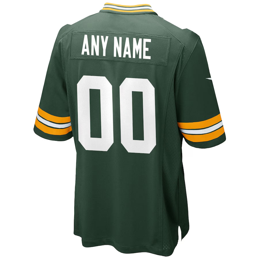 Johmsee Custom GB.Packers Green Home Game Stitched Jerseys