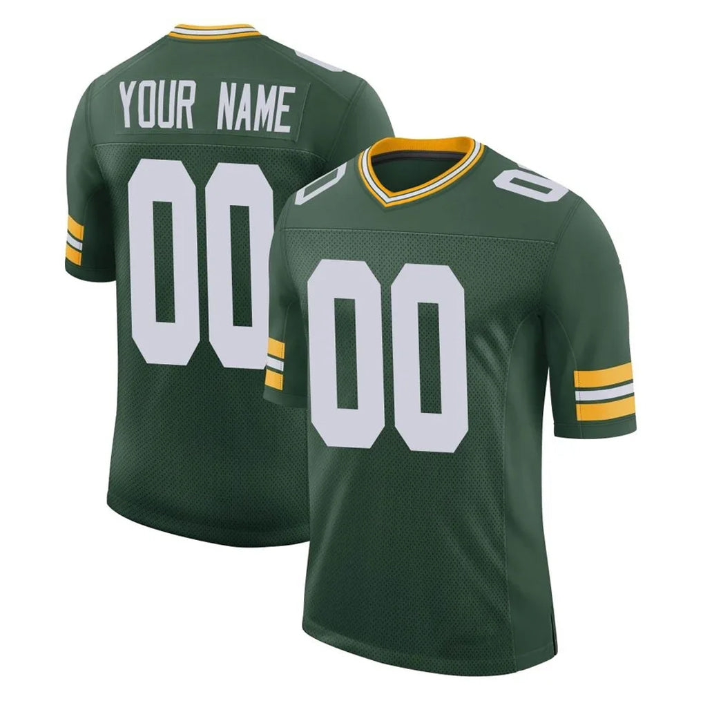 Johmsee Custom GB.Packers Green Limited Classic Home Game Any Name & Numbers Stitched Jerseys