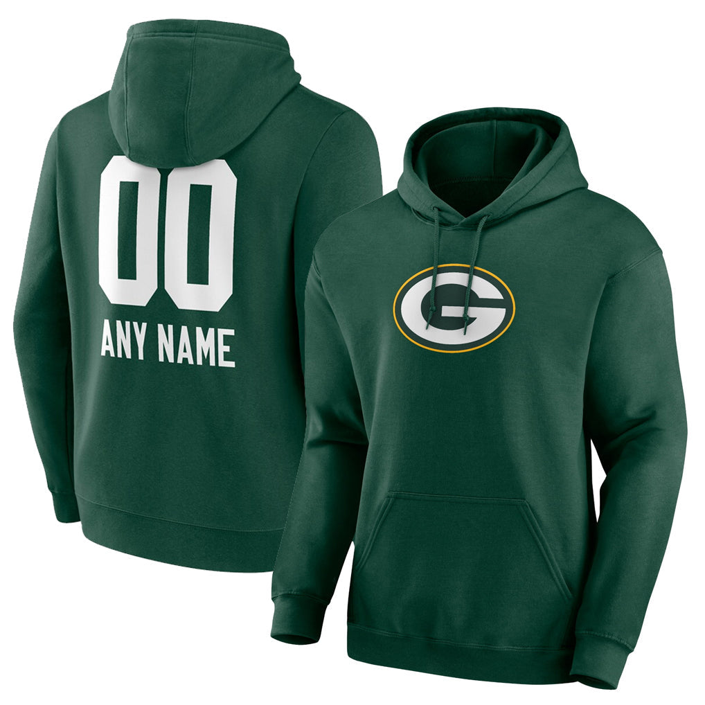 Johmsee Custom GB.Packers Green Logo Pullover Hoodies Limited Game Any Name & Numbers Stitched Jerseys