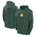 Johmsee Custom GB.Packers Green Sideline Pullover Hoodie Stitched Jerseys
