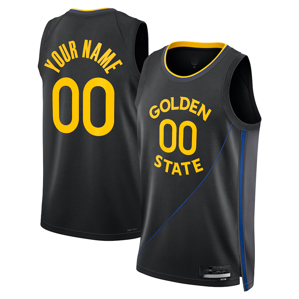 Johmsee Custom G.State Warriors Black 2024-25 Swingman Jerseys - Statement Edition