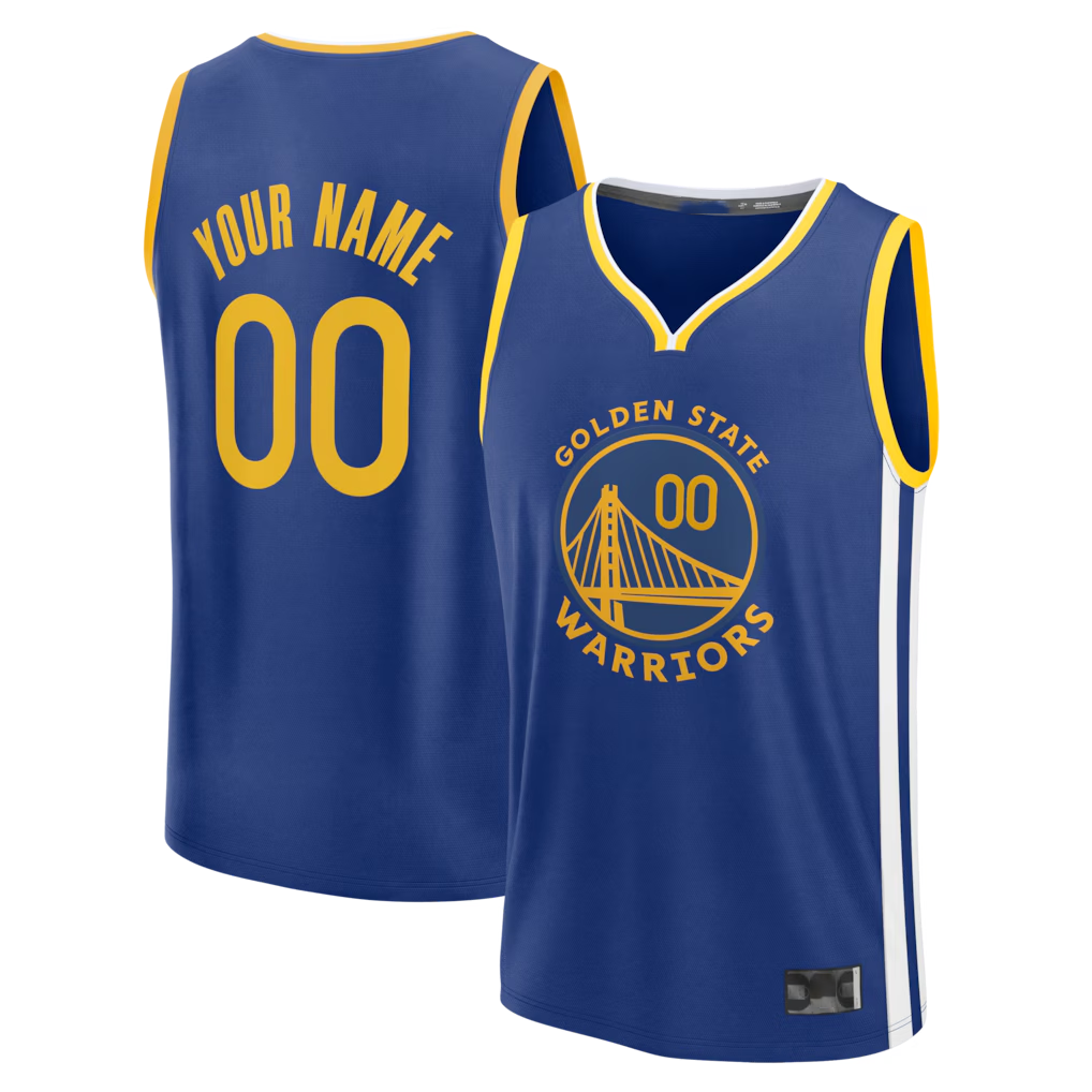 Johmsee Custom G.State Warriors Royal Fast Break Jerseys - Icon Edition