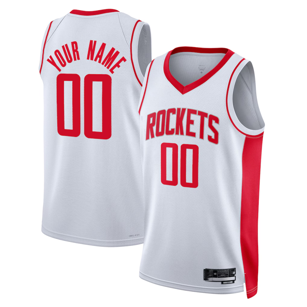 Johmsee Custom H.Rockets White 2022-2023 Swingman Stitched Jerseys- Statement Edition