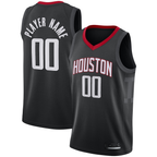 Johmsee Custom H.Rockets Black Swingman Stitched Jerseys - Statement Edition