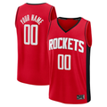 Johmsee Custom H.Rockets Red Fast Break Stitched Jerseys-Icon Edition