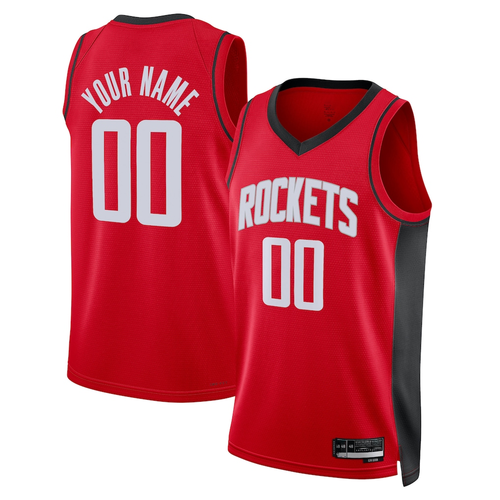 Johmsee Custom H.Rockets Red Swingman Stitched Jerseys-Icon Edition