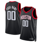 Johmsee Custom H.Rockets Black Swingman Stitched Jerseys-Association Edition