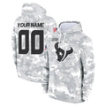 Johmsee Custom H.Texans Arctic Camo Salute to Service Hoodies Any Name & Numbers Stitched Jerseys