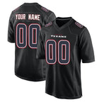 Johmsee Custom H.Texans Black Fashion Home Game Any Name & Numbers Stitched Jerseys