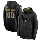 Johmsee Custom H.Texans Black Salute to Service Hoodies Limited Game Any Name & Numbers Stitched Jerseys