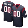 Johmsee Custom H.Texans Navy Home Game Any Name & Numbers Stitched Jerseys