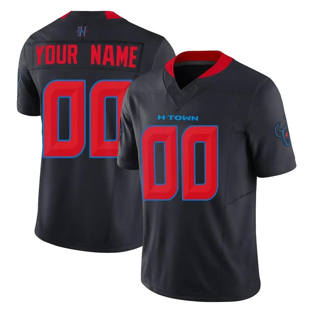Johmsee Custom H.Texans Navy Limited 2nd Alternate Vapor F.U.S.E. Home Game Any Name & Numbers Stitched Jerseys