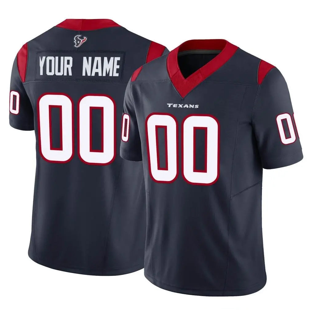 Johmsee Custom H.Texans Navy Limited Vapor F.U.S.E. Home Game Any Name & Numbers Stitched Jerseys