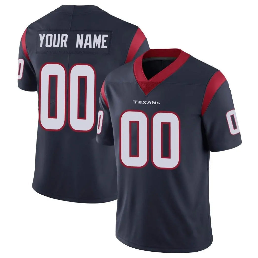 Johmsee Custom H.Texans Navy Limited Vapor Untouchable Home Game Any Name & Numbers Stitched Jerseys