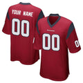 Johmsee Custom H.Texans Red Home Game Any Name & Numbers Stitched Jerseys