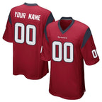 Johmsee Custom H.Texans Red Home Game Any Name & Numbers Stitched Jerseys