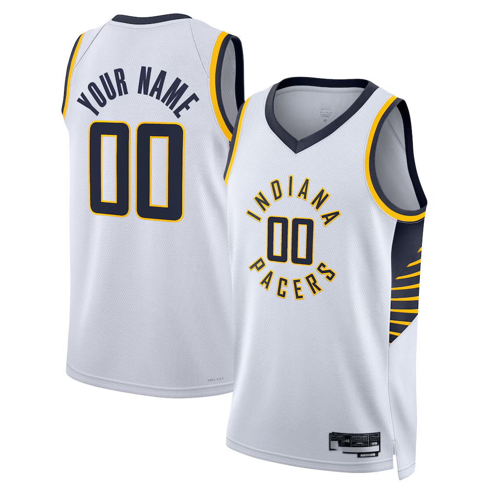 Johmsee Custom I.Pacers White Swingman Jerseys - Association Edition