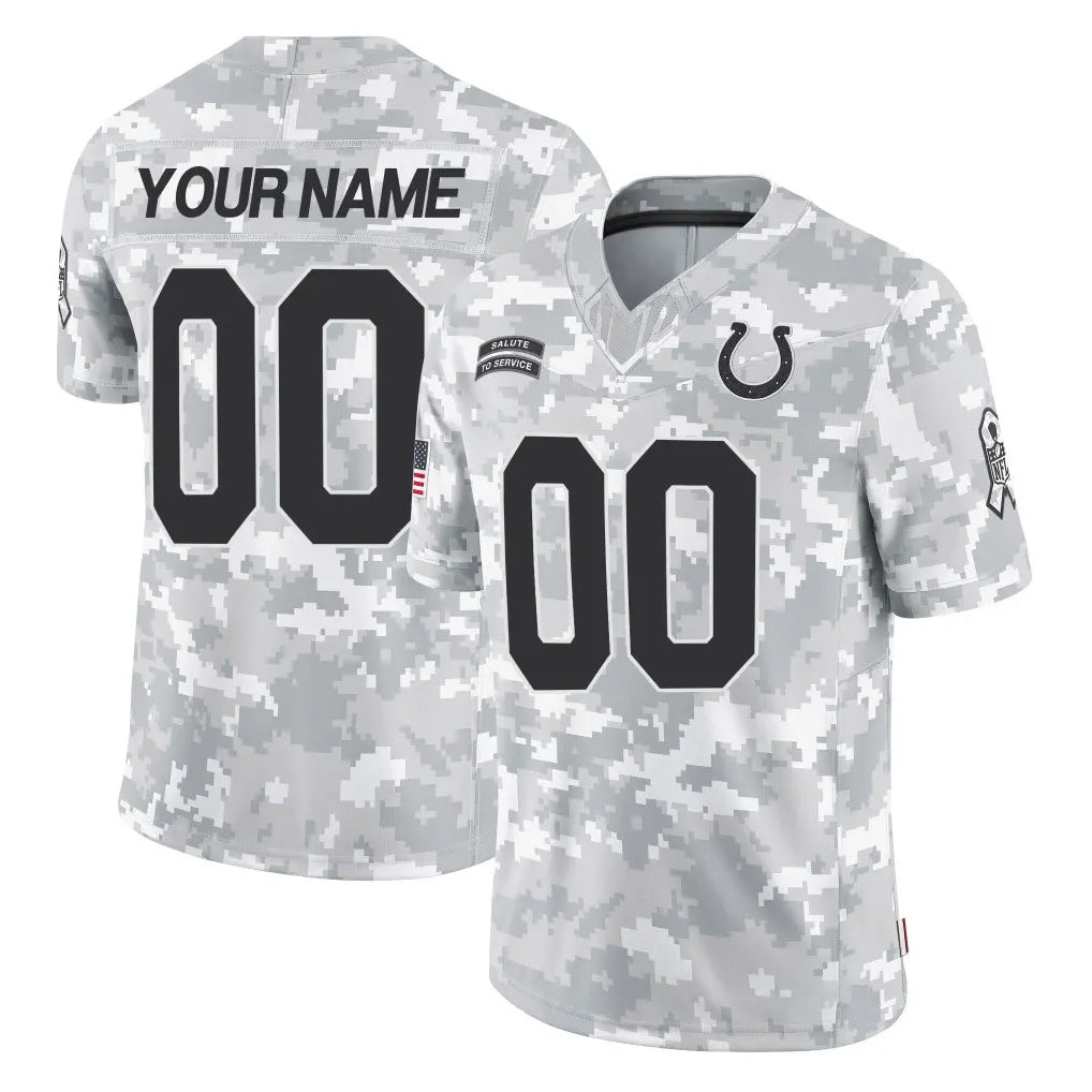 Johmsee Custom IN.Colts Arctic Camo Salute To Service Limited Game Any Name & Numbers Stitched Jerseys