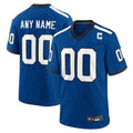 Johmsee Custom IN.Colts Blue Indiana Nights Replica Game Stitched Jersey