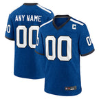 Johmsee Custom IN.Colts Blue Indiana Nights Replica Game Stitched Jersey
