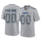 Johmsee Custom IN.Colts Gray Atmosphere Fashion Home Game Any Name & Numbers Stitched Jerseys