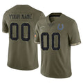 Johmsee Custom IN.Colts Olive Salute To Service Limited Any Name & Numbers Stitched Jerseys