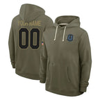 Johmsee Custom IN.Colts Olive Salute to Service Pullover Hoodies Limited Any Name & Numbers Stitched Jerseys