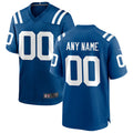 Johmsee Custom IN.Colts Royal Replica Home Game Stitched Jerseys