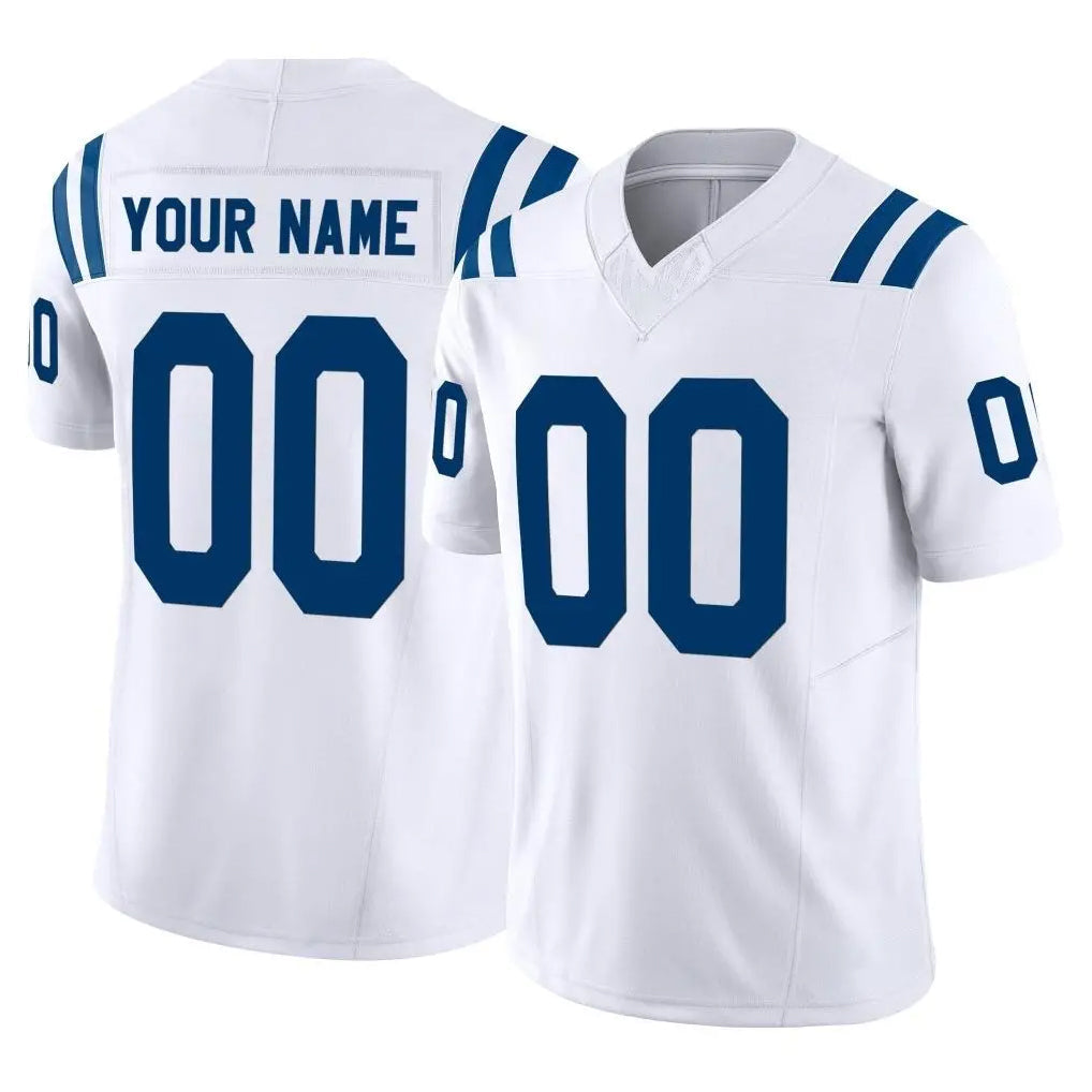 Johmsee Custom IN.Colts White Limited Vapor F.U.S.E. Home Game Any Name & Numbers Stitched Jerseys