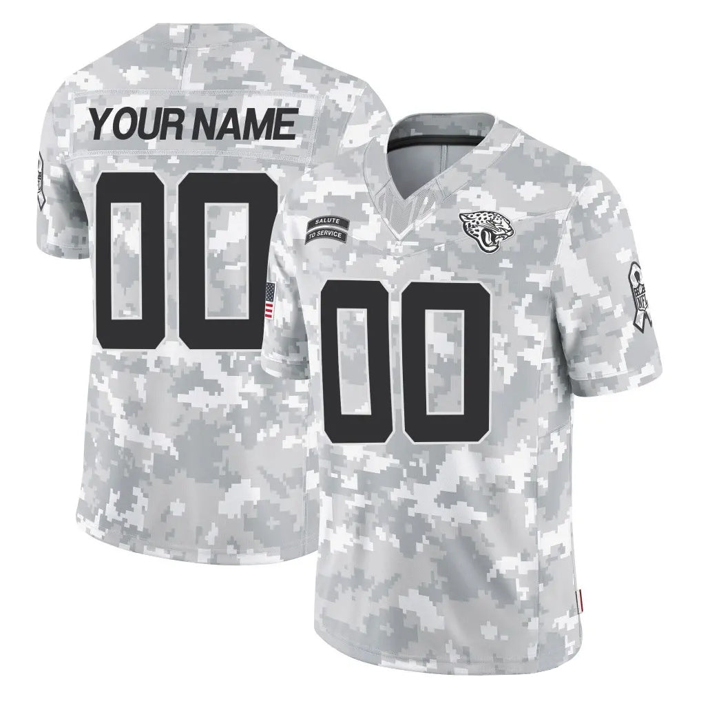 Johmsee Custom J.Jaguars Arctic Camo Salute To Service Limited Game Any Name & Numbers Stitched Jerseys