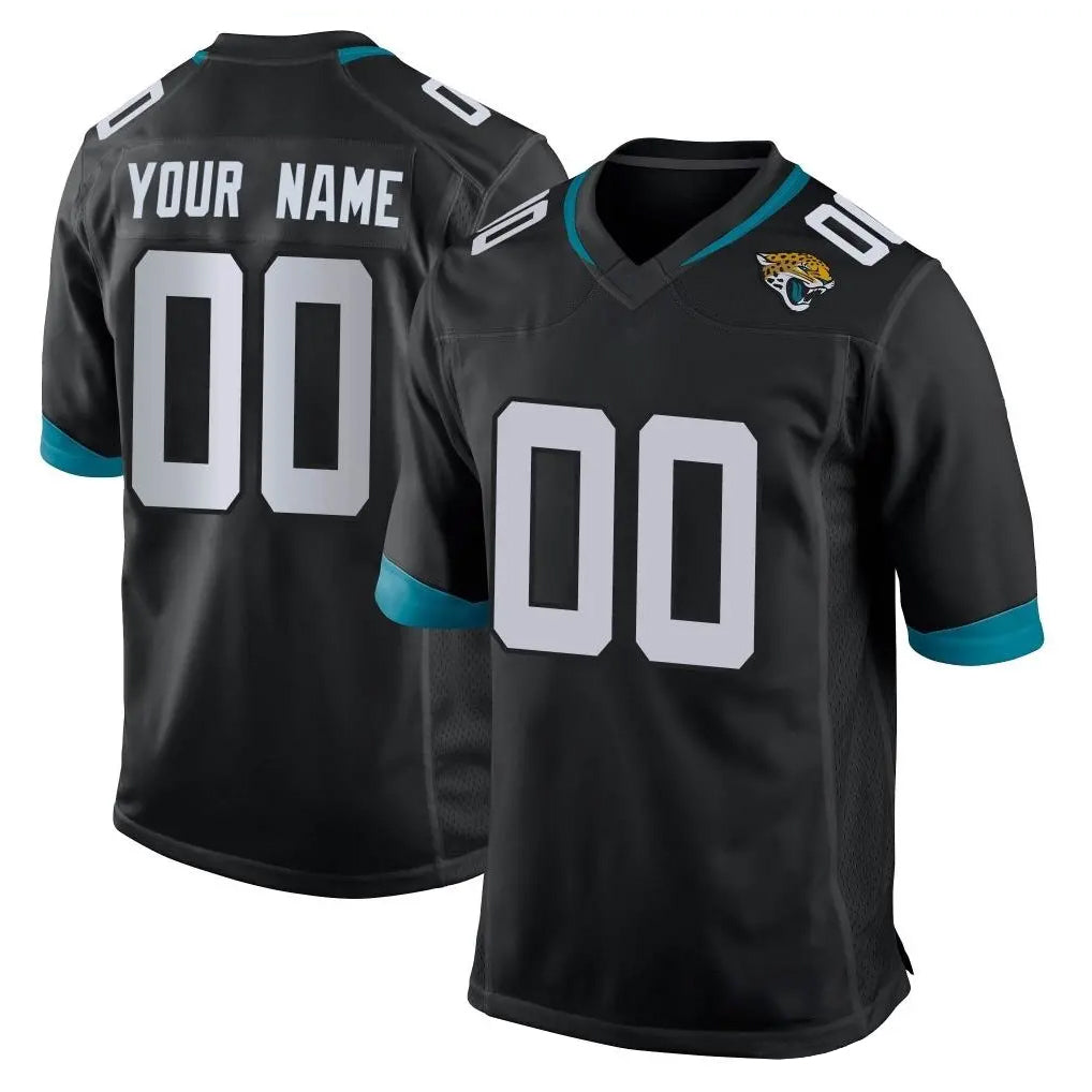 Johmsee Custom J.Jaguars Black Home Game Any Name & Numbers Stitched Jerseys