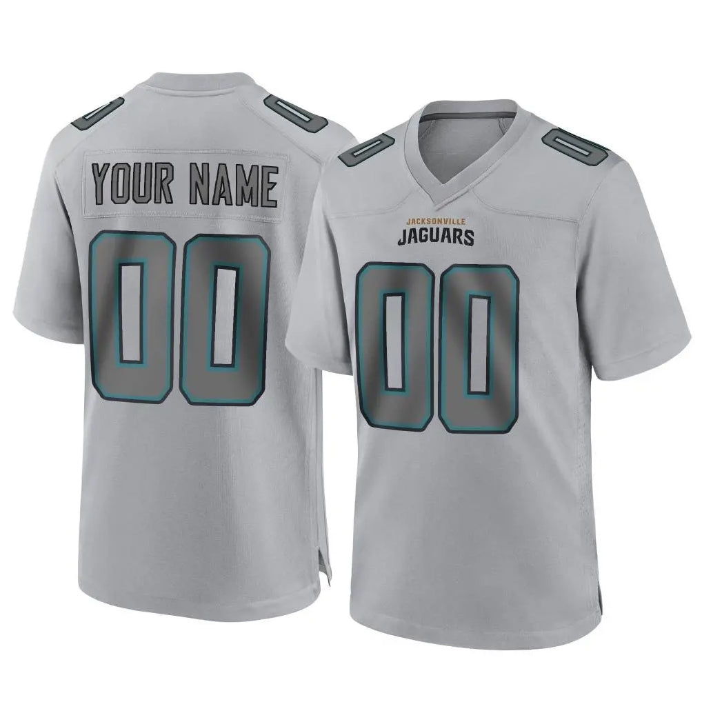 Johmsee Custom J.Jaguars Gray Atmosphere Fashion Home Game Any Name & Numbers Stitched Jerseys