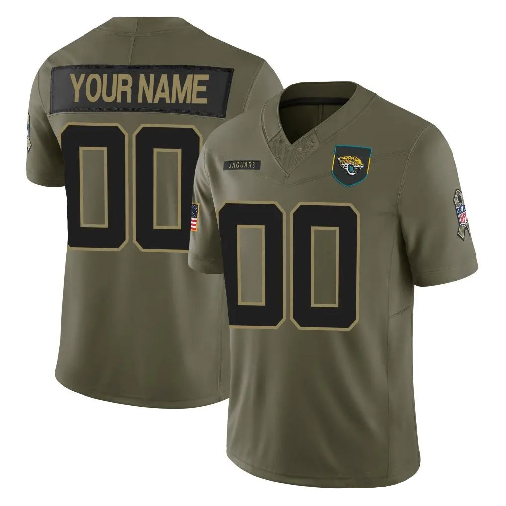 Johmsee Custom J.Jaguars Olive 2025 Salute To Service Limited Game Any Name & Numbers Stitched Jerseys