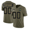 Johmsee Custom J.Jaguars Olive 2025 Salute To Service Limited Game Any Name & Numbers Stitched Jerseys