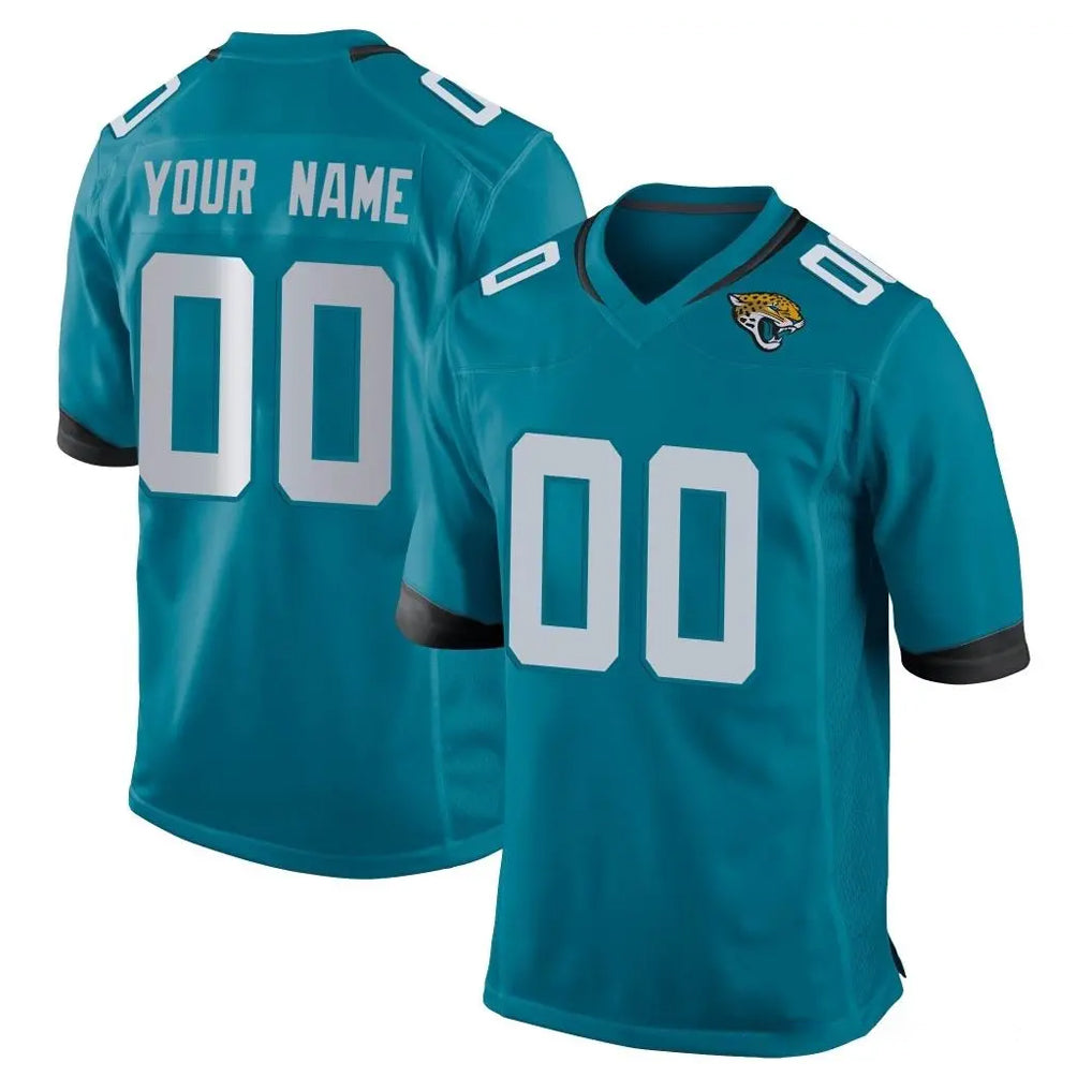 Johmsee Custom J.Jaguars Teal Home Game Any Name & Numbers Stitched Jerseys