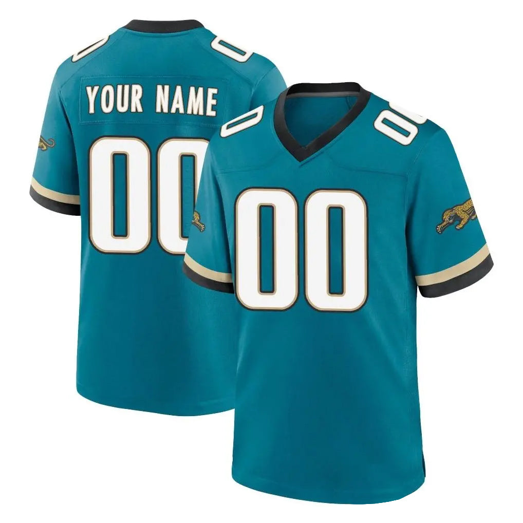 Johmsee Custom J.Jaguars Teal Prowler Throwback Limited Home Game Any Name & Numbers Stitched Jerseys