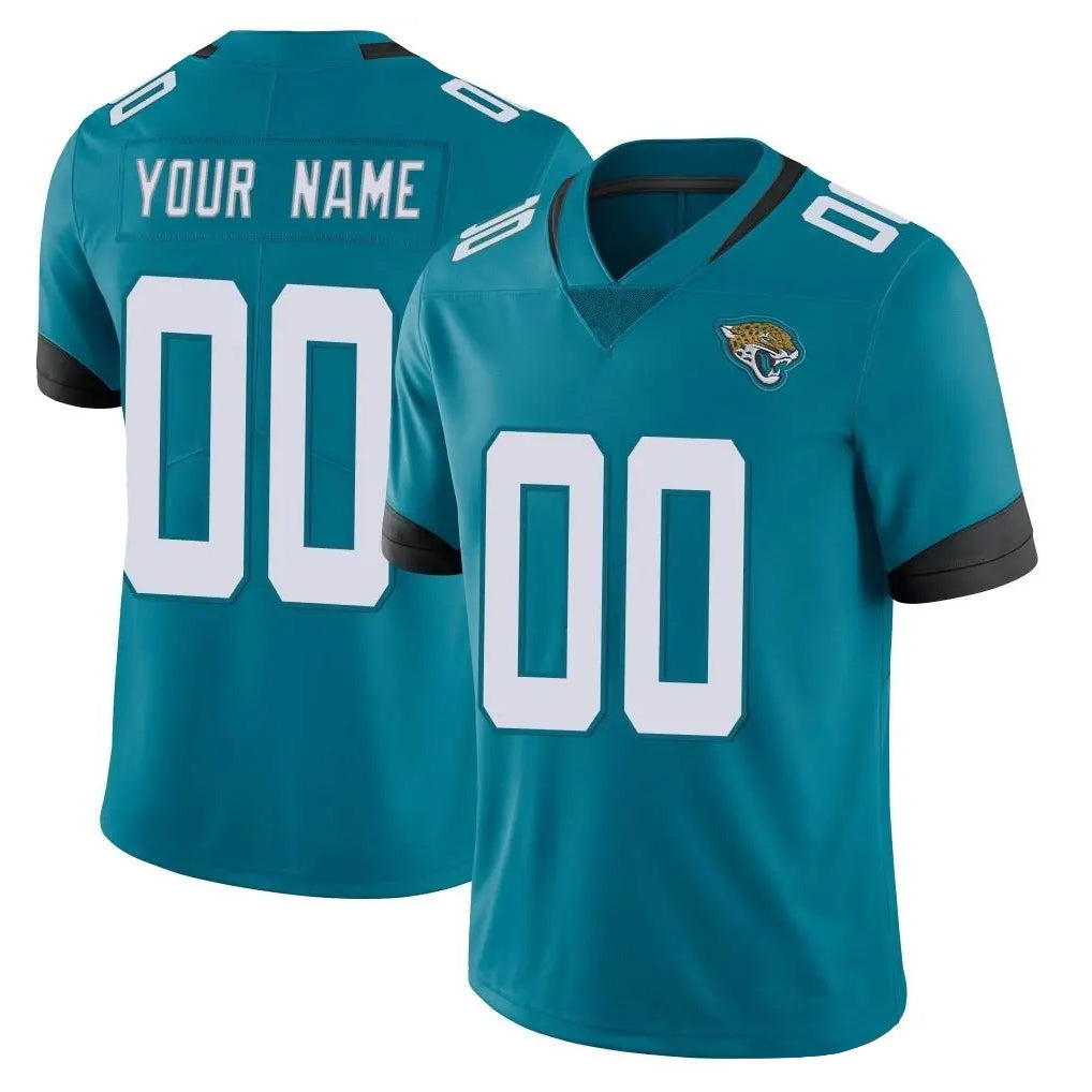 Johmsee Custom J.Jaguars Teal Vapor Untouchable Limited Home Game Any Name & Numbers Stitched Jerseys