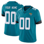Johmsee Custom J.Jaguars Teal Vapor Untouchable Limited Home Game Any Name & Numbers Stitched Jerseys
