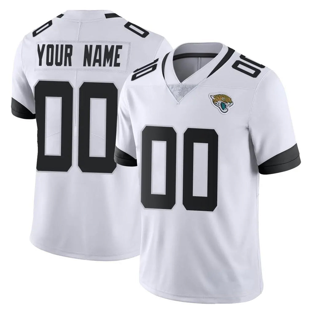 Johmsee Custom J.Jaguars White Vapor Untouchable Limited Home Game Any Name & Numbers Stitched Jerseys