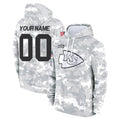 Johmsee Custom KC.Chiefs Arctic Camo Salute to Service Hoodies Limited Game Any Name & Numbers Stitched Jerseys