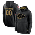 Johmsee Custom KC.Chiefs Black Salute to Service Hoodies Limited Game Any Name & Numbers Stitched Jerseys