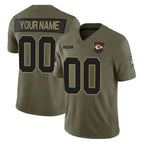Johmsee Custom KC.Chiefs Olive 2025 Salute To Service Limited Game Any Name & Numbers Stitched Jerseys