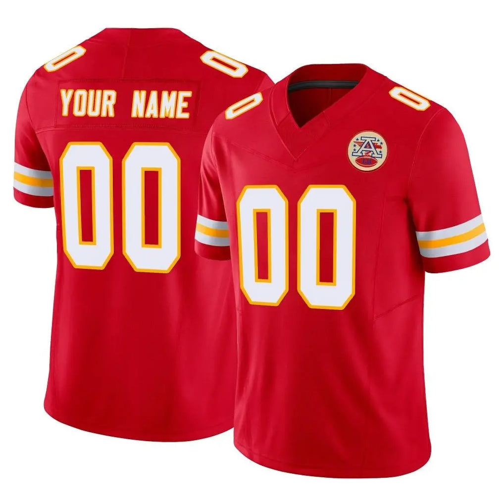 Johmsee Custom KC.Chiefs Red Limited Vapor F.U.S.E. Home Game Any Name & Numbers Stitched Jerseys