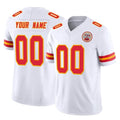 Johmsee Custom KC.Chiefs White Limited Vapor F.U.S.E. Home Game Any Name & Numbers Stitched Jerseys