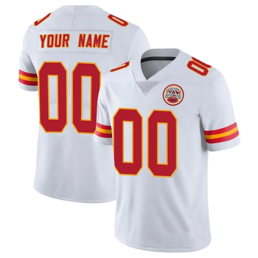Johmsee Custom KC.Chiefs White Limited Vapor Untouchable Home Game Any Name & Numbers Stitched Jerseys