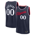 Johmsee Custom L.Clippers Navy Fast Break Stitched Jerseys- Icon Edition