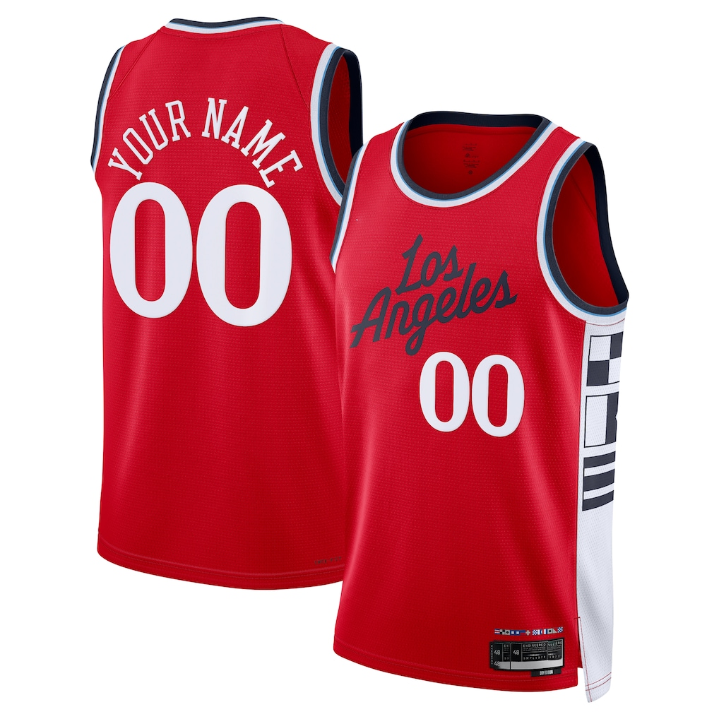 Johmsee Custom L.Clippers Red 2024-2025 Swingman Stitched Jerseys - Statement Edition