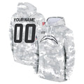 Johmsee Custom LA.Chargers Arctic Camo Salute to Service Hoodies Limited Game Any Name & Numbers Stitched Jerseys